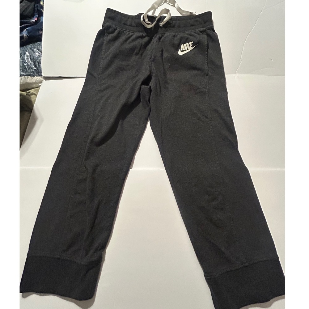 Nike Sportswear Gym Vintage Capri Sweatpants Charcoal Grey Sm Cropped Joggers